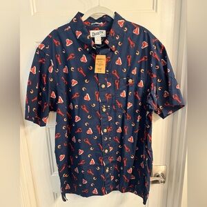 NWT Duluth Slim Fit Short-Sleeve BBQ Lobster  Shirt- Large